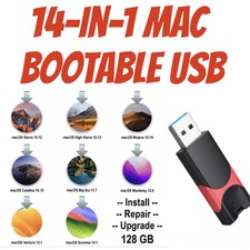 128GB USB 14-in-1 MacOS avviabile installatore riparazione recupero servizio supporto tecnico