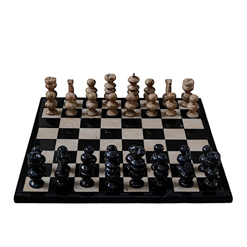 Scacchiera marmo nero - marmo,