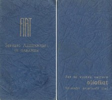 MB215. FIAT 600 1957 – Libretto originale di garanzia ufficiale FIAT
