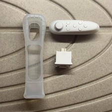 nunchuck wireless senza fili + cover custodia in lattice + motion plus wii