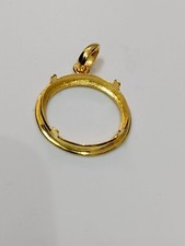 Connettore per monete in argento sterling 925 vassoi vuoti connettore lunetta...