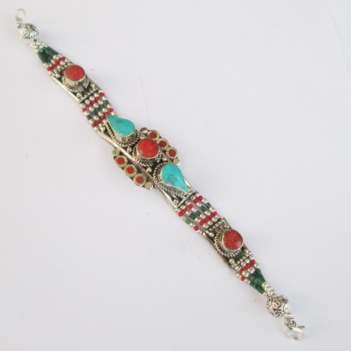 Bracciale corallo turchese - bracciale,