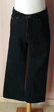 Jeans nero  donna con strass ricamato tg 44
