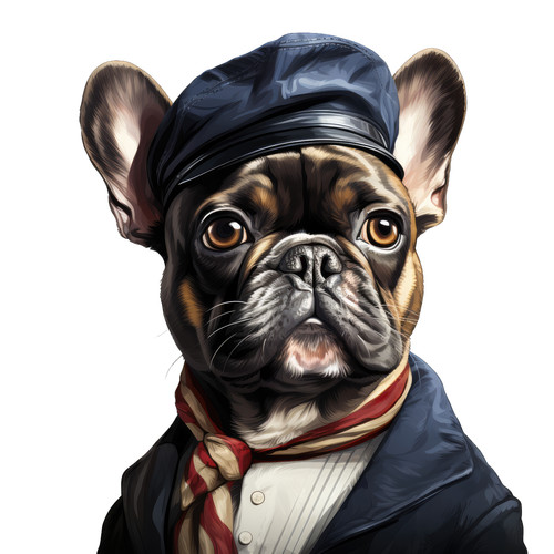 Bulldog francese cane auto