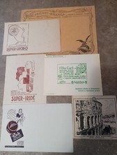 Carte assorbenti pubblicitarie anni 30-40 nr 5 diverse vedi foto raro op. regime