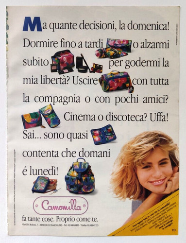 Pubblicita camomilla linea - camomilla,
