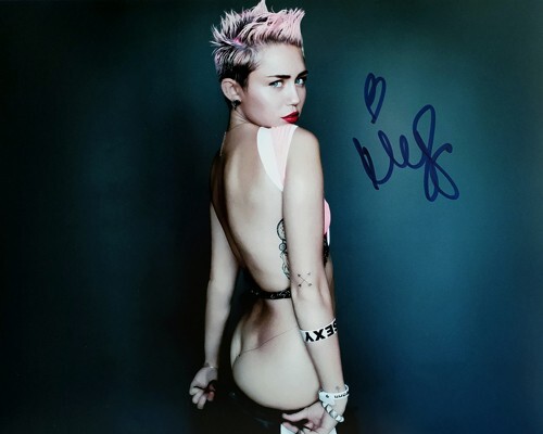 Foto firmata autografata - , miley
