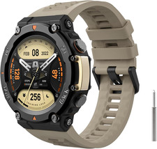 Cinturino Orologio Compatibile con Amazfit T-Rex 2 Smartwatch GPS Esterno, Silicone Morbido