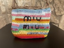 Borsello porta Tutto Multicolorato Fatto A Mano All”uncinetto 