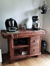 Banco Falegname arredo isola cucina e bagno legno massello 130x55h90cm SU MISURA