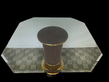 Tavolo con colonna in mogano