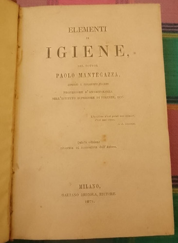Mantegazza paolo elementi di - -,