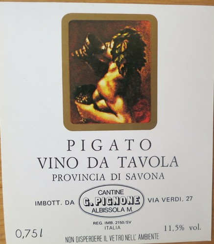 Etiquettes vin italie pigato - etiquettes,