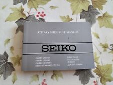 SEIKO ROTARY SLIDE RULE MANUAL VINTAGE WATCH INSTRUCTIONS BOOKLET LIBRETTO
