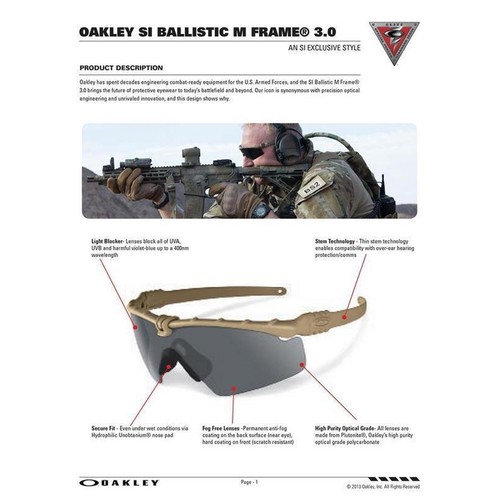 Oakley ballistic frame - si,