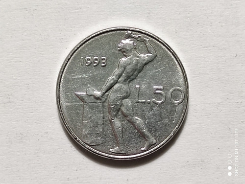 Moneta lire vulcano piccola - moneta, 50
