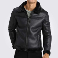Giacca shearling uomo vera