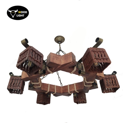 Wooden chandelier wood ceiling - chandelier,