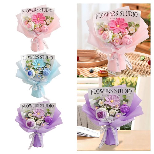 Bouquet fiori all uncinetto - bouquet, di