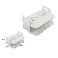 MENSOLA LEGNO BIANCO 30X19X15 CM ARREDO CASA CAMERETTA 70207 SCAFFALI 2 RIPIANI