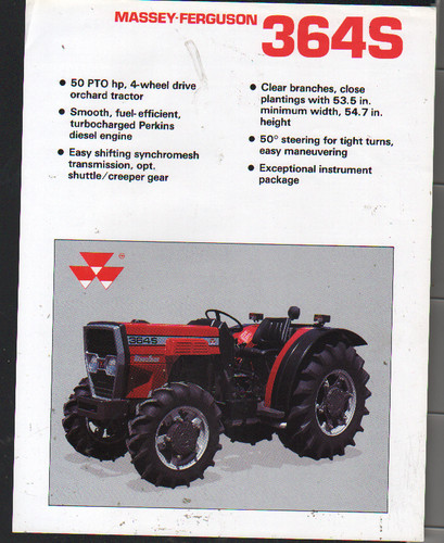 Scheda brochure trattore