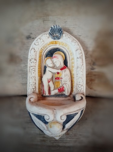 Acquasantiera terracotta
