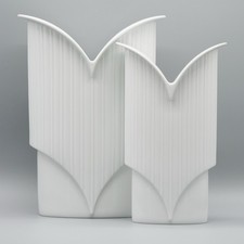 Vaso porcellana design Rosenthal duo Jan van der Vaart anni 90 postmodernista PREGO