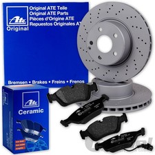 ATE Forati Dischi Freno + Ceramica Pastiglie Anteriori Adatto per Abarth 500 595