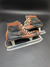 Pattini da ghiaccio vintage A.G. Spalding & Bros. da uomo blu lame a strisce uomo taglia 10