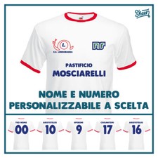 T-shirt Maglia Maglietta Tshirt da Uomo Calcio Longobarda Aristoteles Lino Banfi