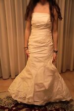 Vestito abito da sposa in satin nuovo atelier italiano taglia 44 panna Chiara
