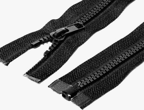 Zip nero grosso denti - zip,