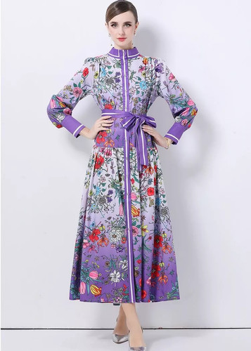 Vestito lungo floreale - vestito,