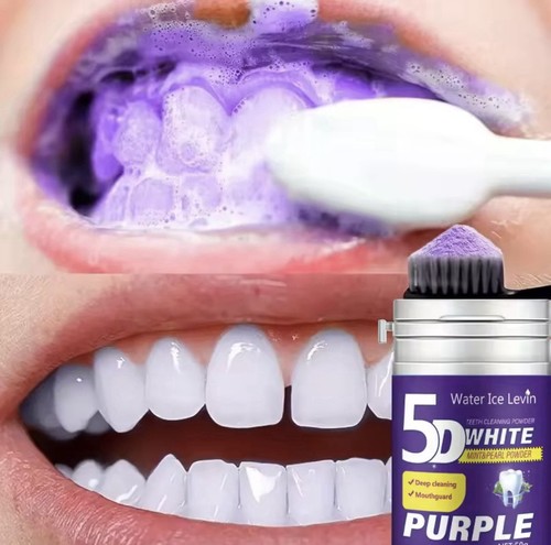 Polvere sbiancante denti viola - denti,