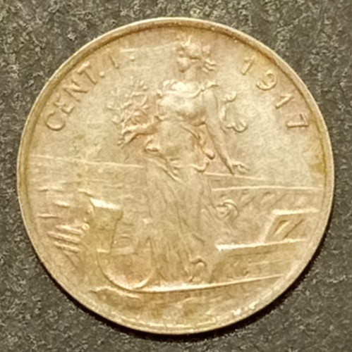 Centesimo lire prora 1917 - lire,