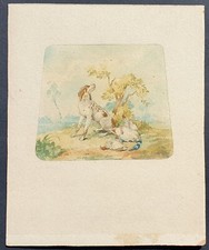 Acquerello antico bozzetto