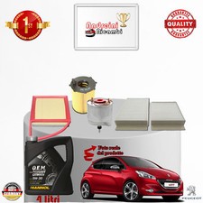 KIT TAGLIANDO FILTRI + OLIO PEUGEOT 208 1.4 HDi 50KW 68CV DAL 2014 ->