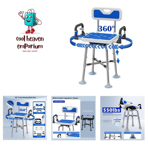 Swive shower chair with - with, arms