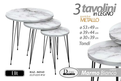 Set tavolini tavolo - set, tondo