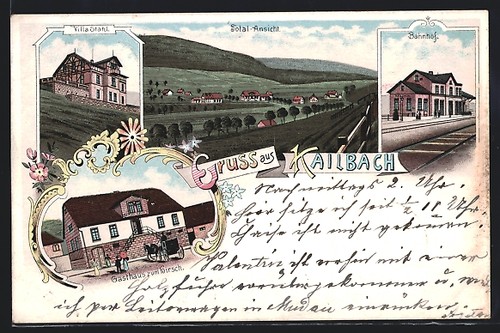Litografia kailbach gasthaus - litografia, kailbach,
