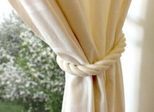 CORDONE, BRACCIALE, LEGATENDA, EMBRASSE per tende in COTONE col. Avorio