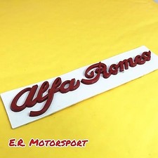 Stemma Logo metallico Rosso posteriore "Alfa Romeo" Mito 145 146 147 Giulietta