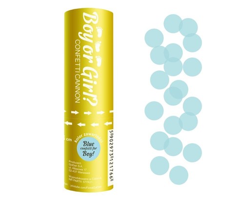 Spara coriandoli azzurri