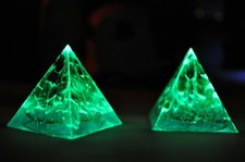 ORGONITE PIRAMIDE 7 CHAKRA BLU
