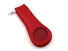 Custodia Monoposto Orologi Chitarra Vera Pelle Rossa Watch Box Idea Regalo