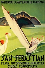 361163 Barca a vela San Sebastian viaggio Spagna spagnolo poster vintage