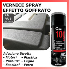 Vernice Spray GRIGIO Raggrinzante Testurizzata Goffrata Paraurti per Motore Auto