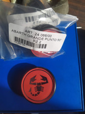SET 4 PZ. COPRIMOZZO TAPPI CERCHI IN LEGA ABARTH FIAT GRANDE PUNTO - 500 2012- 