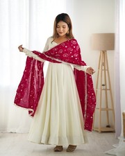 Abito Bollywood Pakistano Matrimonio Indiano Dhoti Top Salwar Kameez Festa Wear