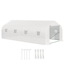 Outsunny Serra per Orto con 8 Finestre e Porta Avvolgibile Verde